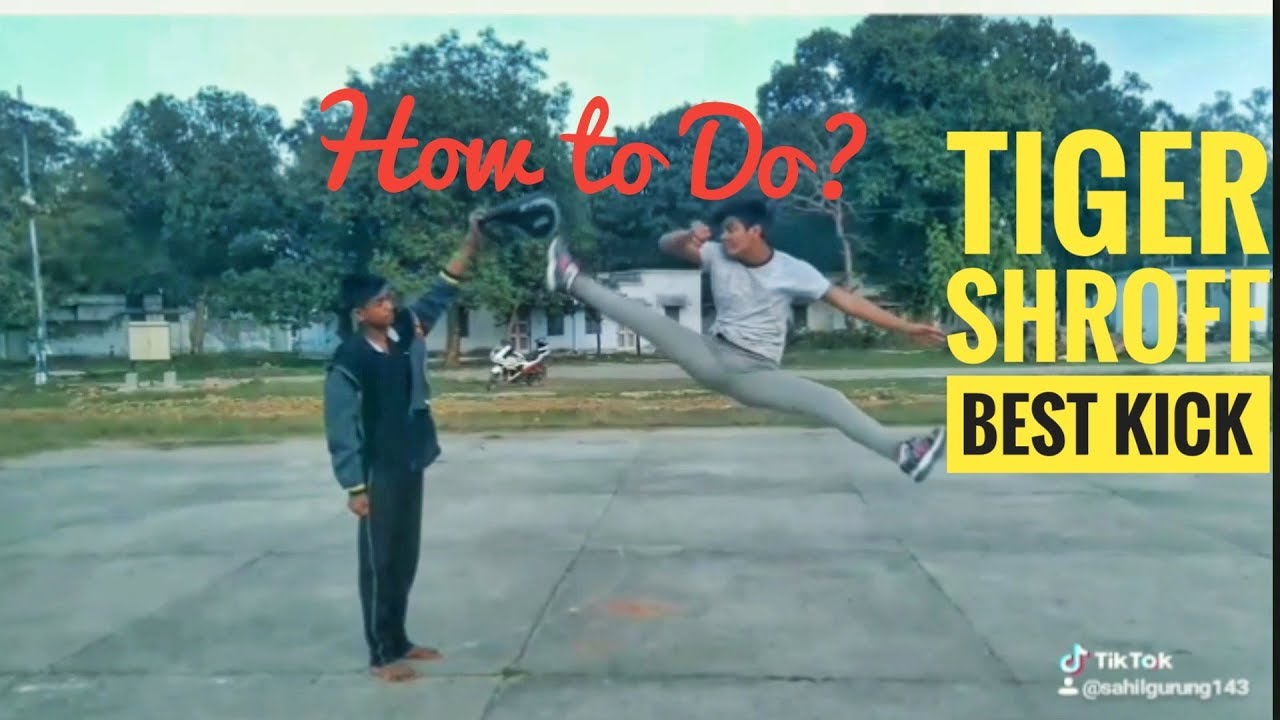 Tiger Shroff Jump Turning outer kick Sahil Gurung