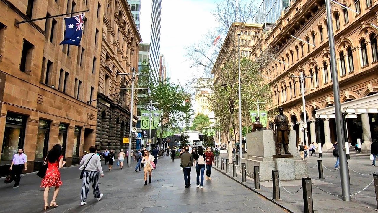MARTIN PLACE Sydney Australia Walking Tour - Spring In Sydney