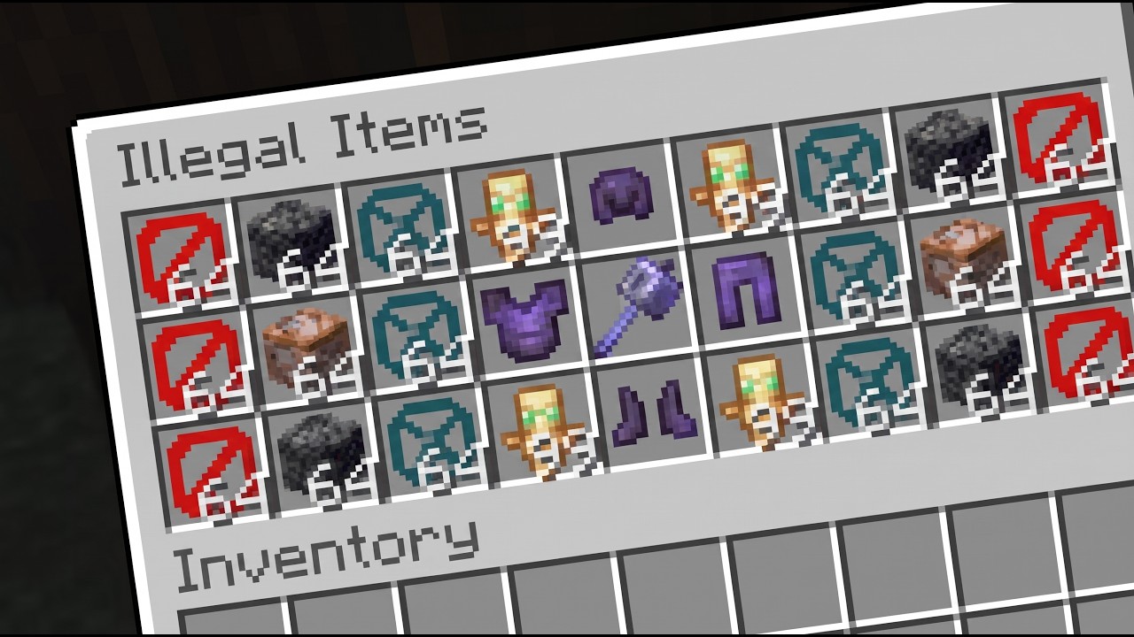How I Collected Every Illegal Item in This Minecraft SMP