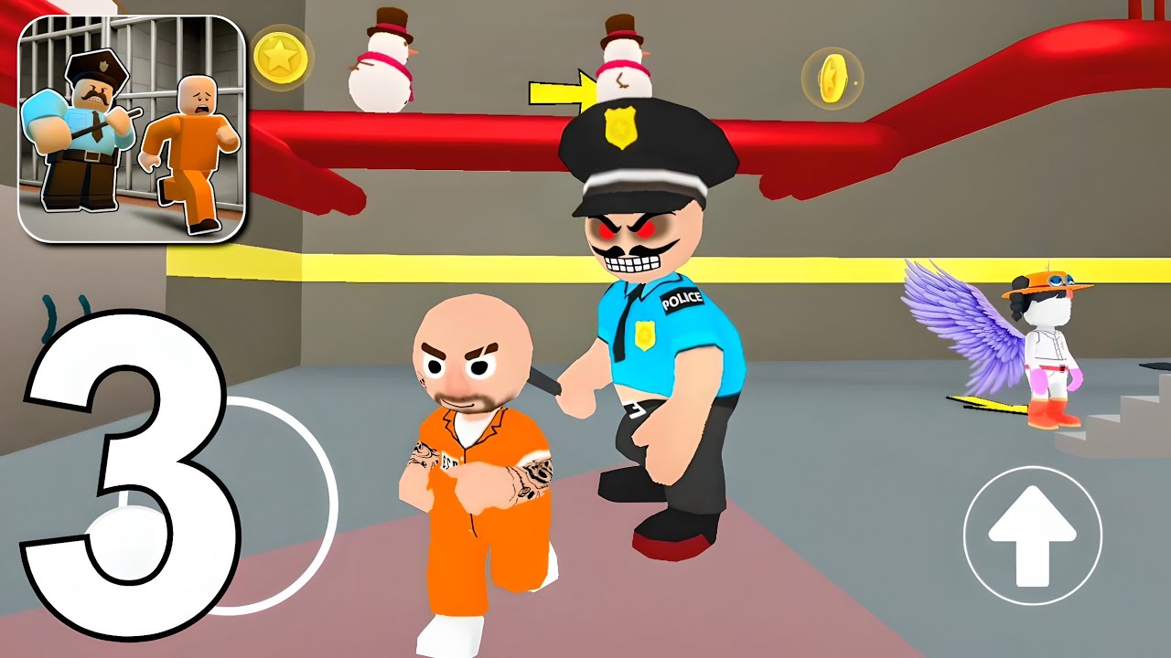 Obby Escape Parkour Runner - Gameplay Walkthrough Part 3 - Police Prison Escape (Android, iOS)