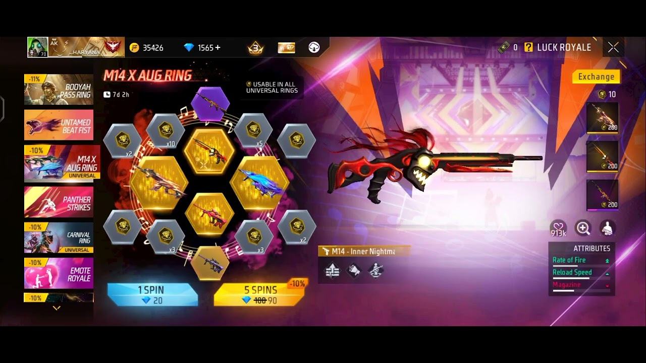M14 NEW GUN SKIN NIKAALNE KA HAI TOTAL DIAMOND GAS OK LIKE AND SUBSCRIBE AND SHARE OK FREE FIRE 🔥