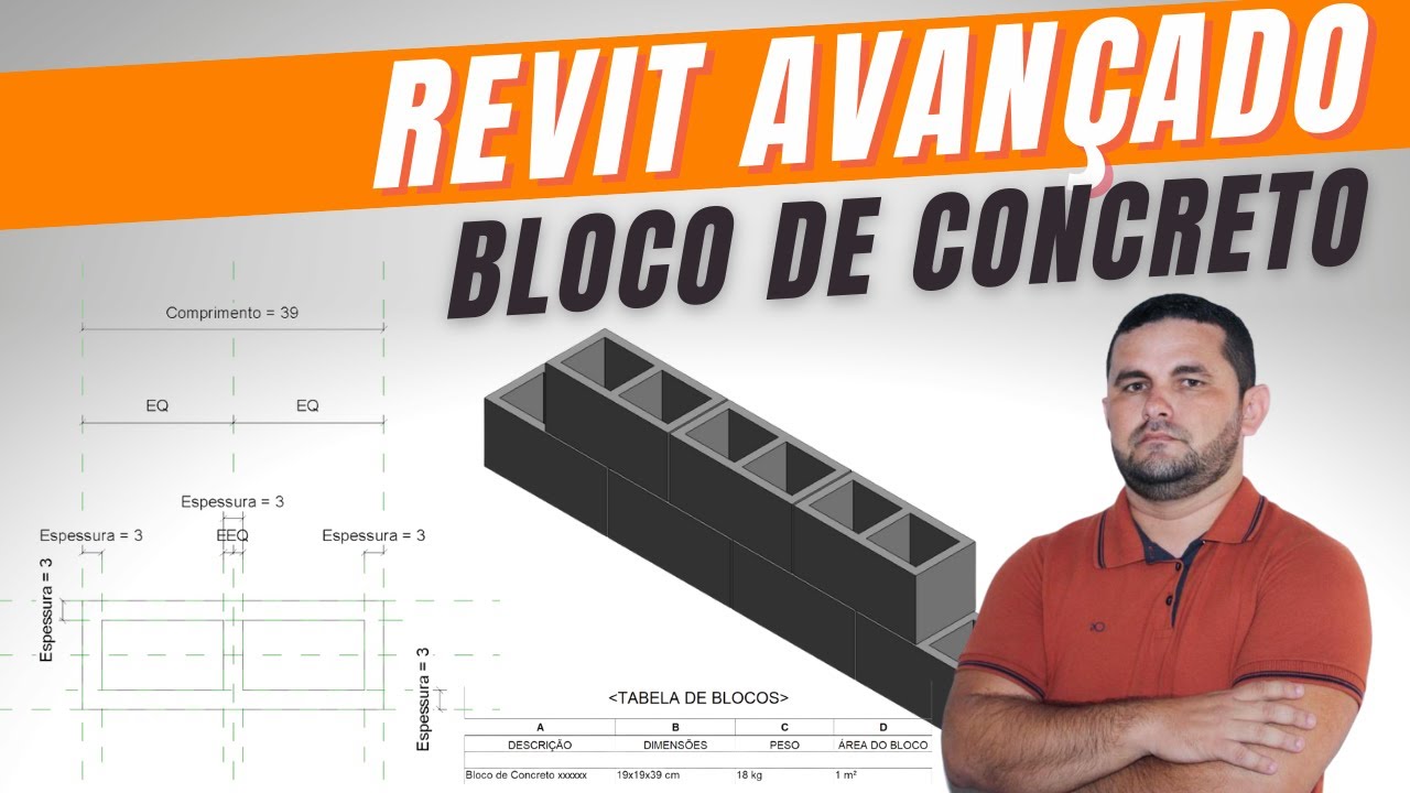 Como criar família de BLOCO DE CONCRETO no REVIT
