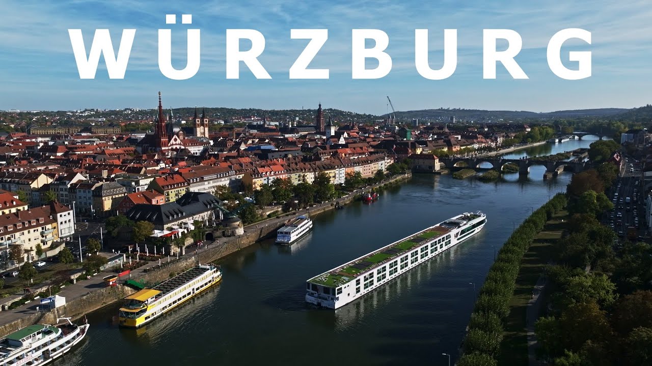 Würzburg , Germany 🇩🇪 | 4K Drone Footage (With Subtitles)
