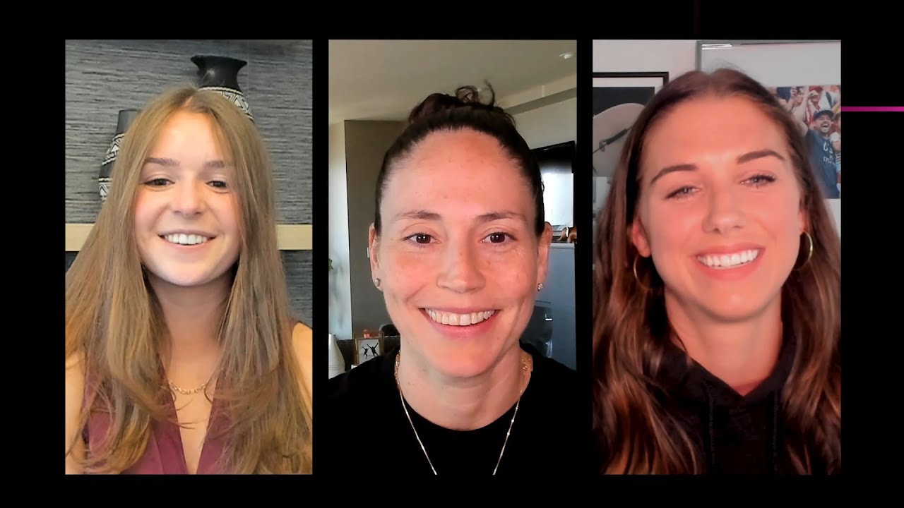 Sue Bird and Alex Morgan from Togethxr and Sam Gordon  | The 2021 MAKERS Conference