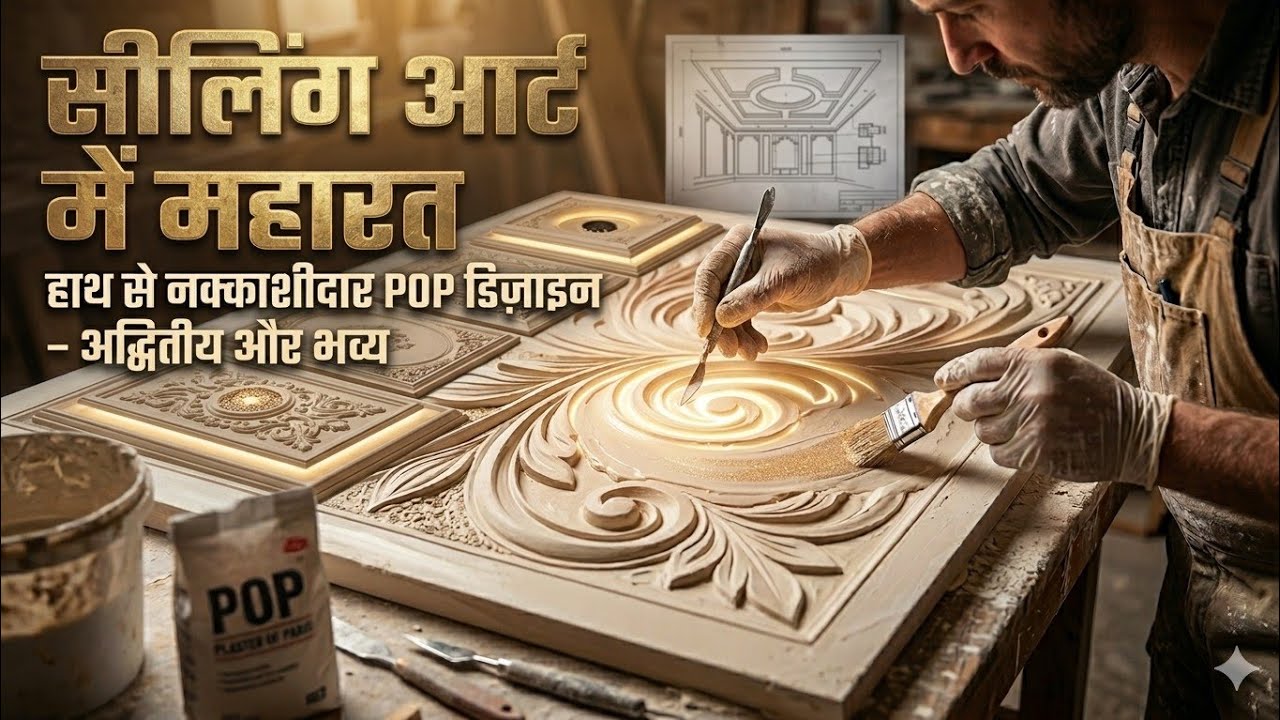 plaster of paris Design | false ceiling | POP art | False ceiling ready design | Ceiling art design