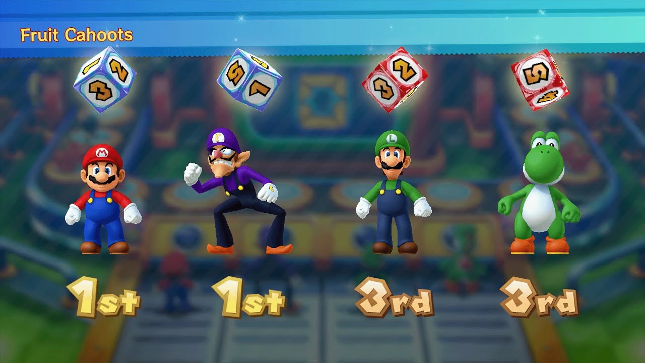 Mario Party 10 - Mario vs Waluigi vs Yoshi vs Luigi - Mushroom Park