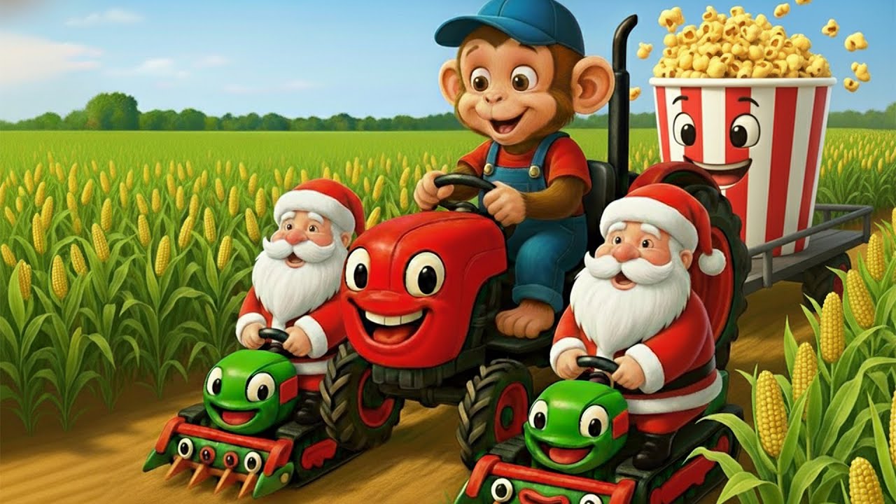 Monkey Funny| Celebrates Christmas with All His Animal Friends | Monkey Cartoon