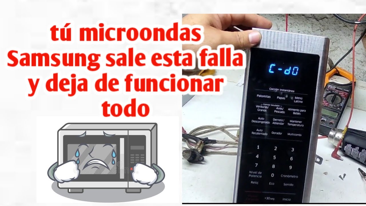 cómo eliminar falla  C-d0 en microondas Samsung