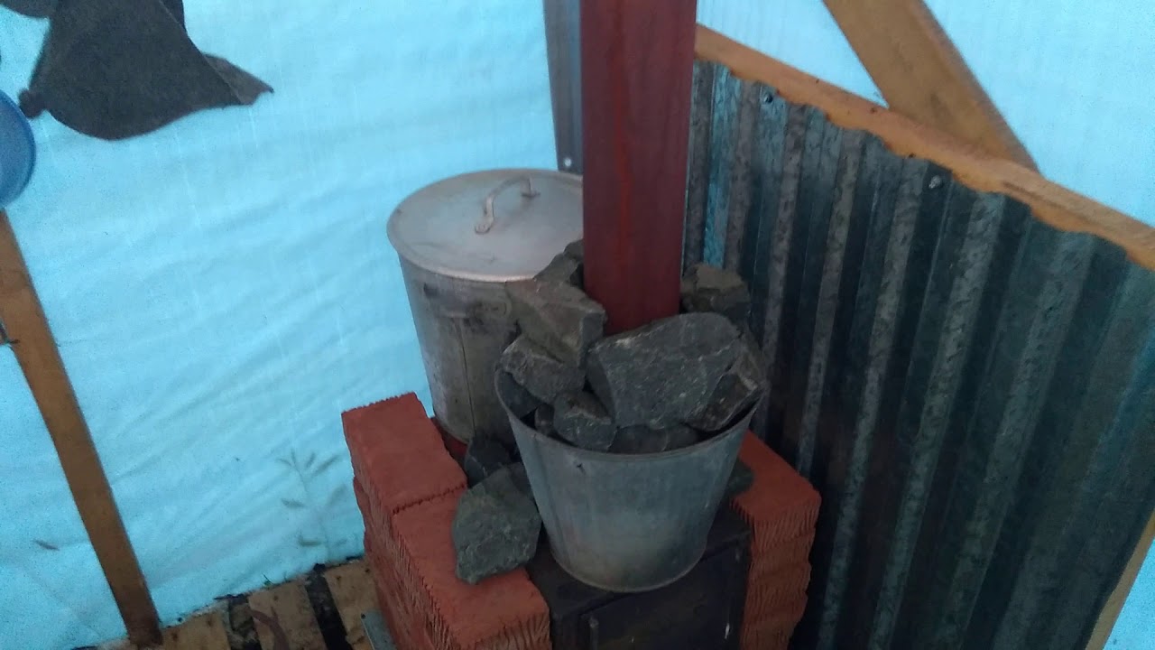 Временная баня на дачу
