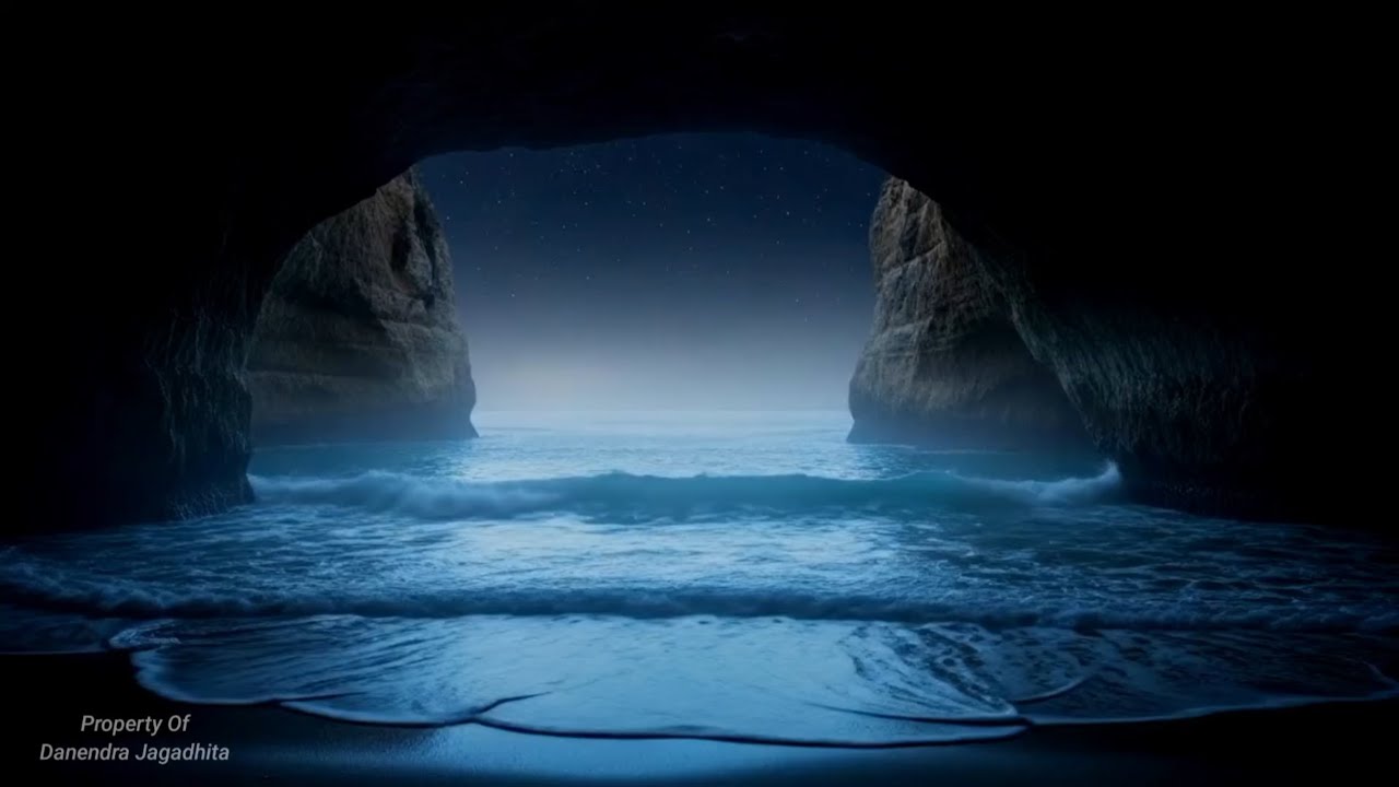 99% Langsung Tidur 🌊 Suara Ombak dari Dalam Gua di Malam Hari | Deep Sleep Ocean Waves