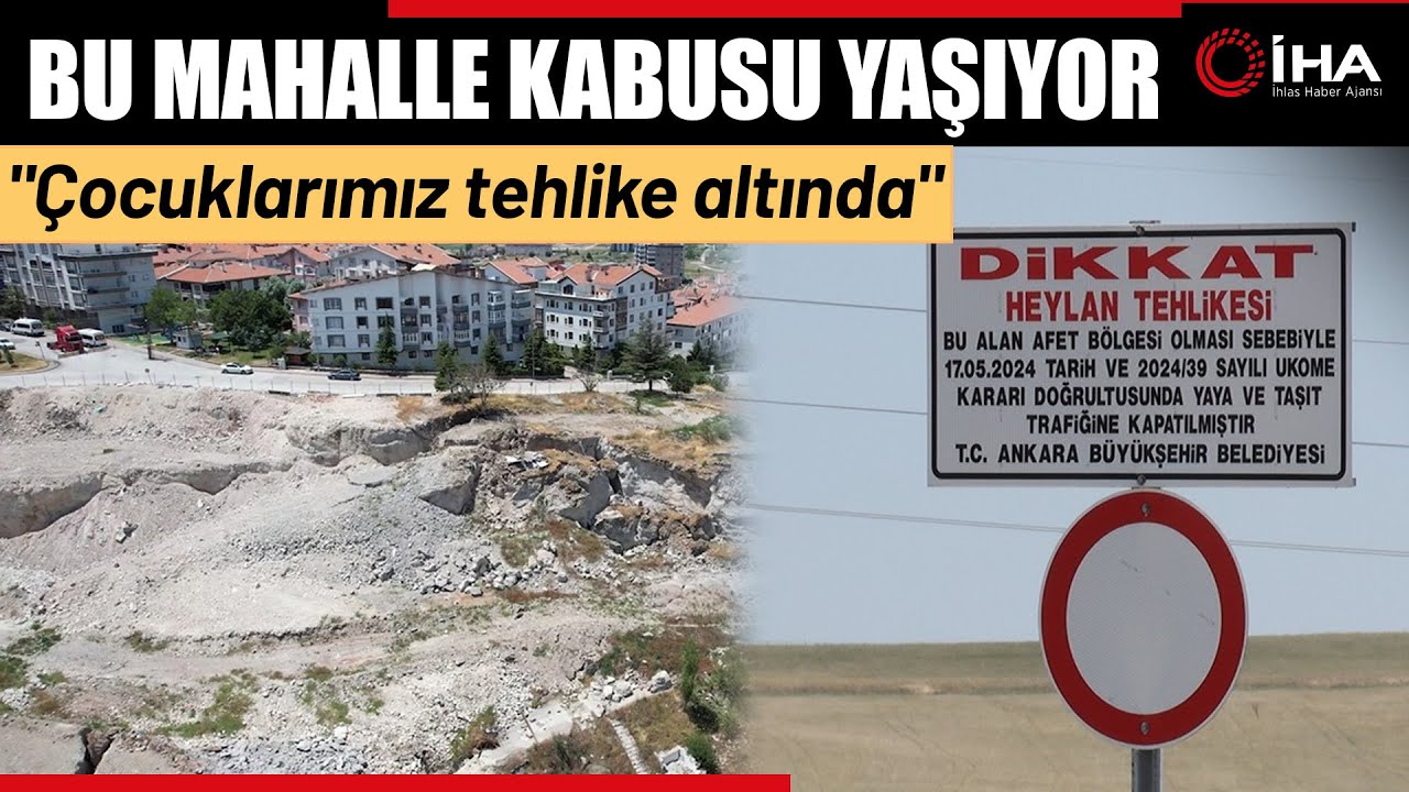 Ankara'da Kanuni Mahallesi'ndeki Heyelan Riski Devam Ediyor