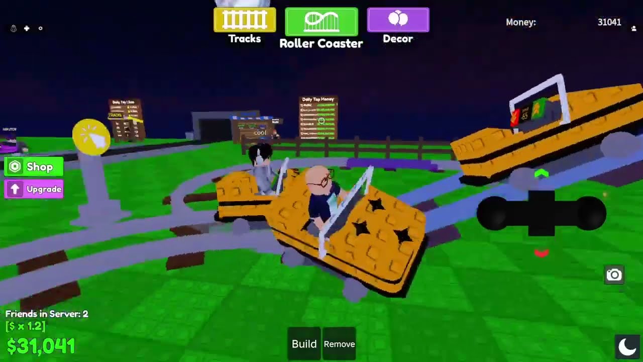 Roblox Build A coaster Tycoon having fun with my nephew