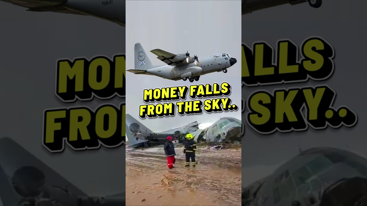 Money Falls from the Sky - Bolivian Air Force C-130 Hercules Crash #news #shorts #news