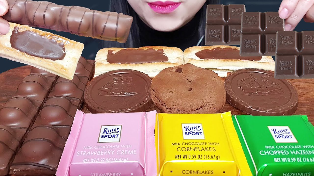 ASMR CHOCOLATE PARTY | CHOCOLATE PIE,  CHOCOLATE COOKIES, CHOCOLATE BAR MUKBANG EATING SOUNDS
