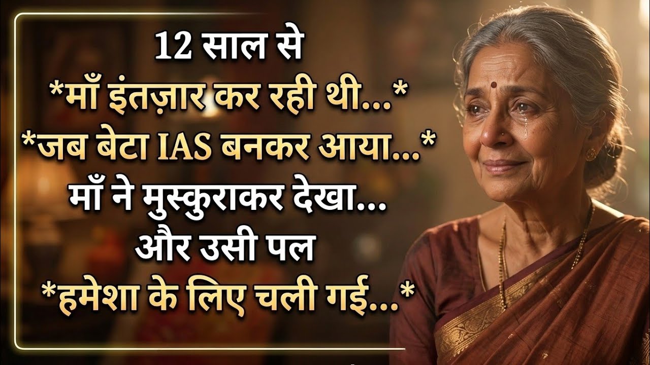 12 साल से माँ इंतजार करती रही… बेटा IAS बनकर लौटा, लेकिन माँ उसे देखकर ही चली गई