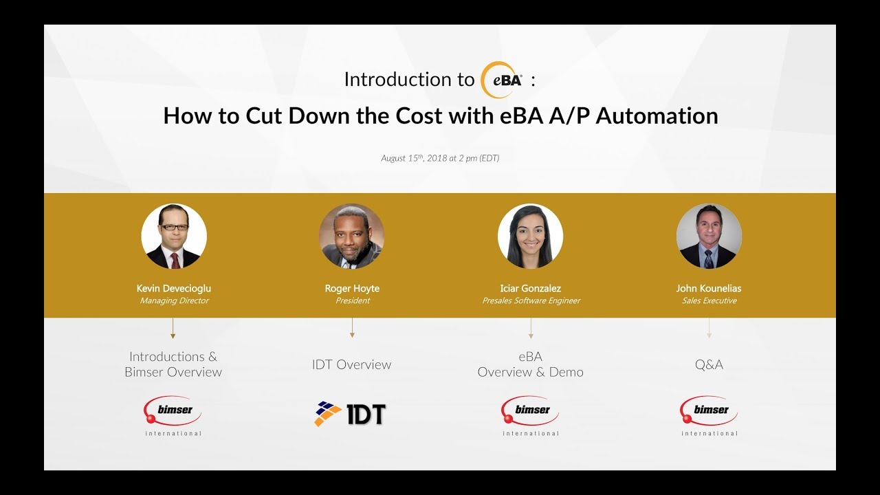 Executive Webinar: How to Cut the Cost Down with eBA A/P Automation