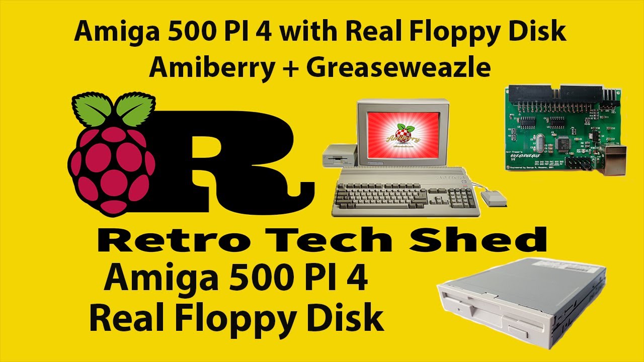 Amiga 500 PI 4 with Real Floppy Disk (Amiberry + Greaseweazle)