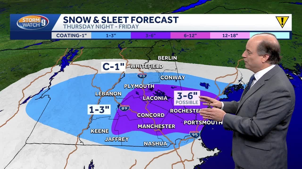 Video: Snow, sleet expected Thursday night