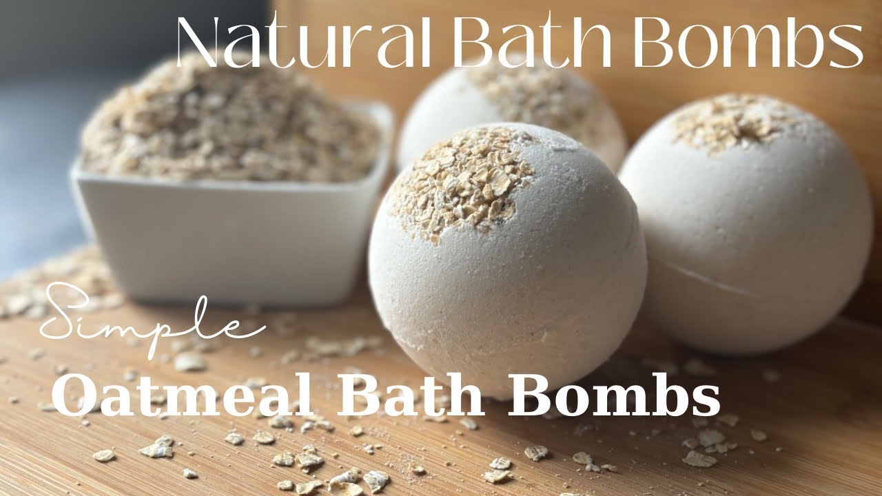 HOW TO MAKE NATURAL OATMEAL BATH BOMBS WITH RECIPE  (NO CITRIC ACCID)