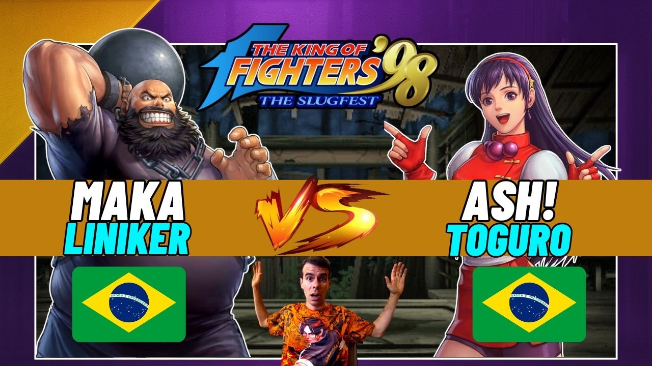 DUELO TOP ENTRE AS FERAS DO GGPO | MAKA vs ASH! FT10 | LINIKER-MG vs TOGURO KOF98