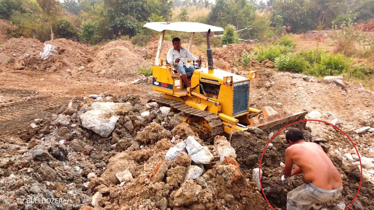 Wonderful New Activity!! Skill Clearing TRASH By D20A KOMATSU Dozer Clearing Waste Construction