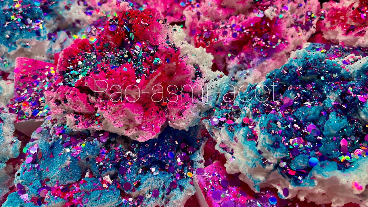 Cloud soap & gym chalk crush ☁️💗💙☁️ | Mini mass crush | ASMR | Oddly Satisfying