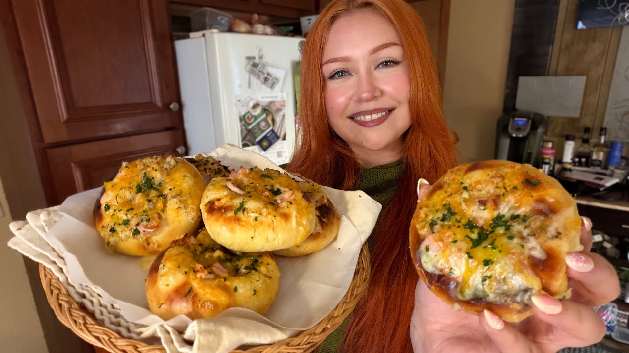 ASMR Baking Stuffed Brioche Buns 🍞 (Close Whispers, Fire Crackling)