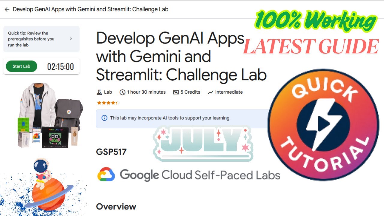 [NEW] Develop GenAI Apps with Gemini and Streamlit: Challenge Lab #GSP517 #qwiklabs #arcade #genai