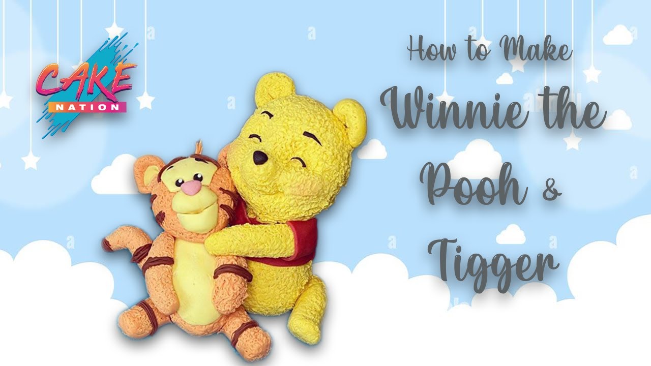 CAKE NATION | How To Make Winnie the Pooh & Tigger Fondant Cake Topper Tutorial