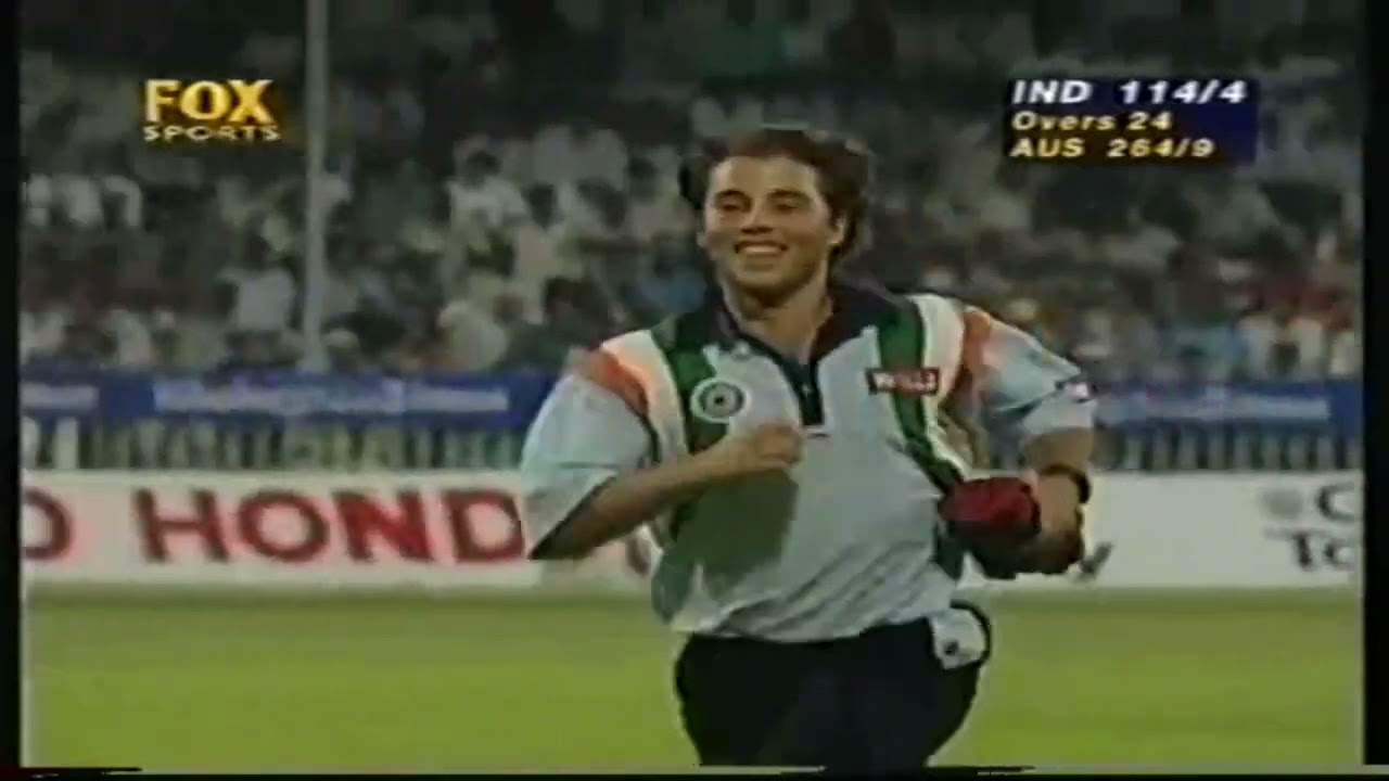 Hrishikesh Kanitkar batting Vs Australia Coca-Cola Cup 1998 3rd ODI Sharjah