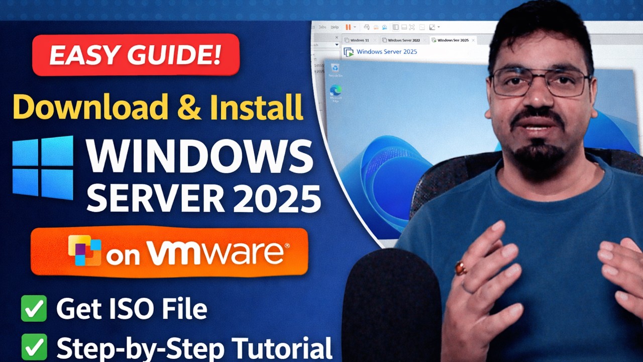 Windows Server 2025 Download & Install on VMware Workstation (Step-by-Step)