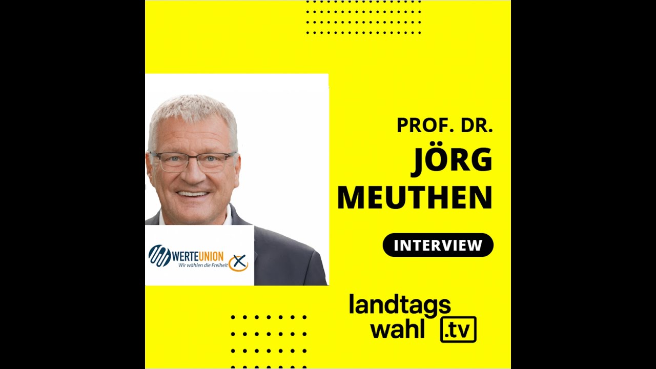 Prof. Dr. J&ouml;rg Meuthen (WerteUnion): Politikwende f&uuml;r das 