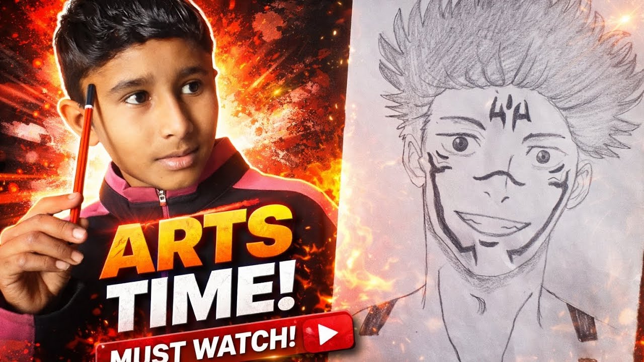 HOW to drawing in anime sketch | AJOOarts_1m | ✏😃