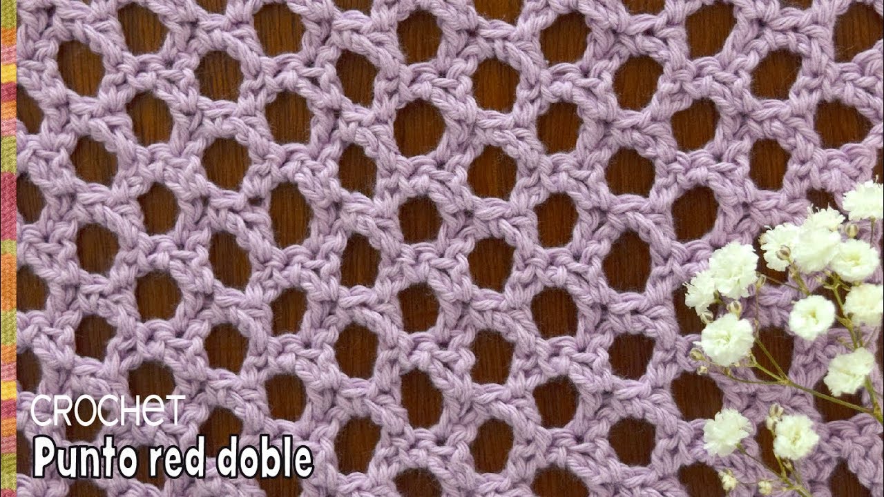 Punto RED DOBLE tejido a crochet 🐠 / Tejiendo Perú