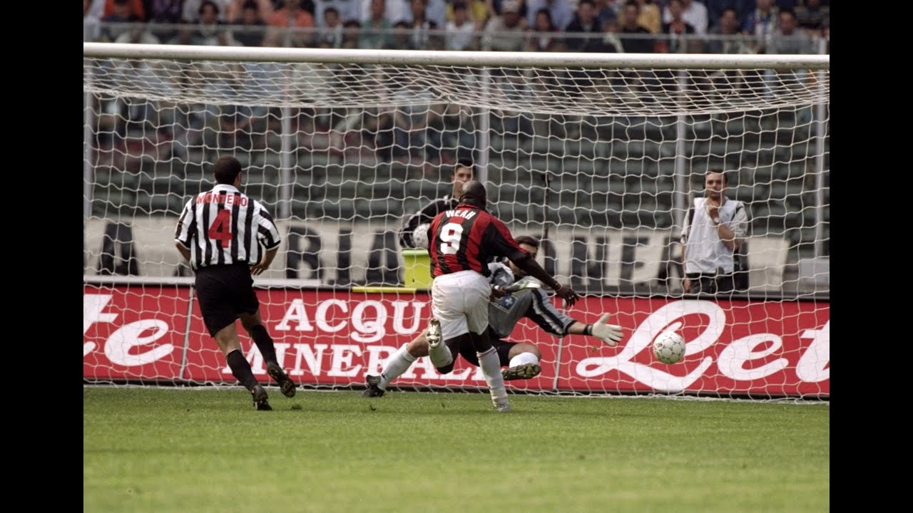 من كلاسيكيات كرة القدم - يوفنتوس و ميلان 98-99 - تالق جورج ويا في قلب الديلي ألبي و تعليق أشرف شاكر