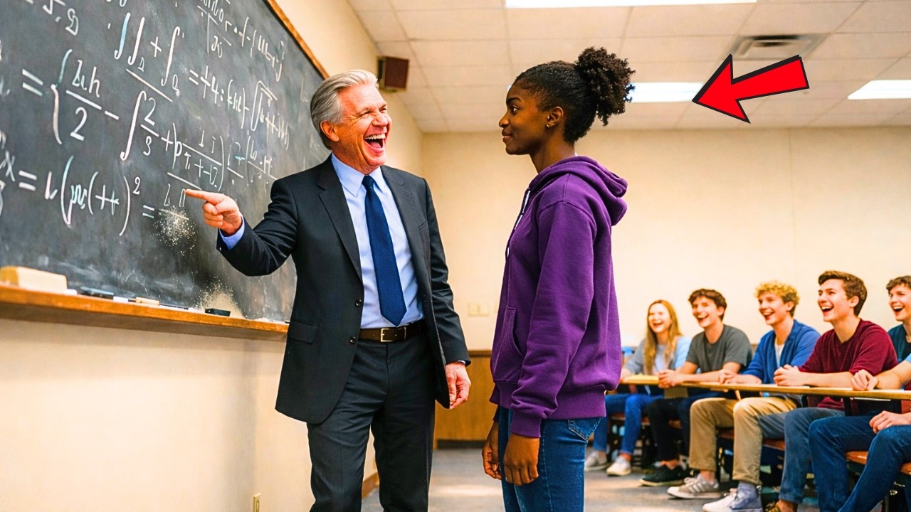 Prof Didn’t Know Black Girl Was a Math Prodigy- Set an “Impossible” Equation to Mock Her, Regretted