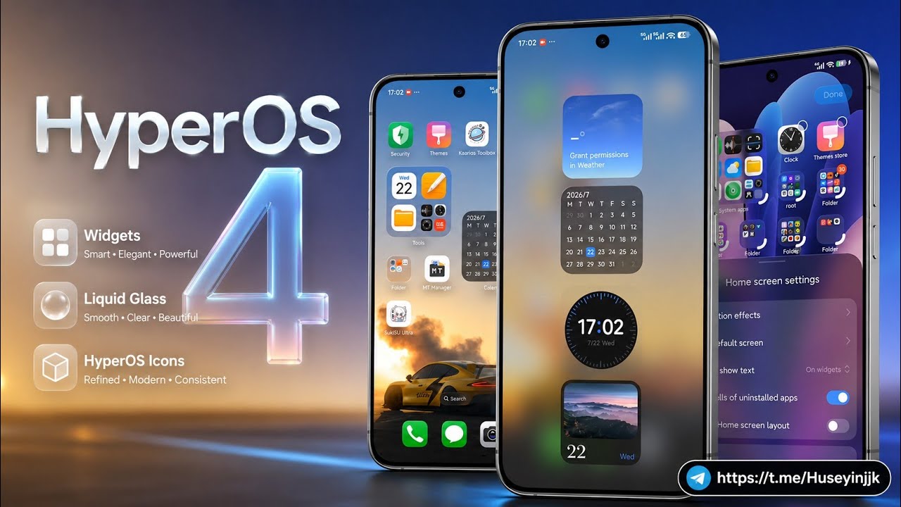 HyperOS 4 Looks INSANE! Liquid Glass Widgets & Icons for Xiaomi, Redmi & POCO