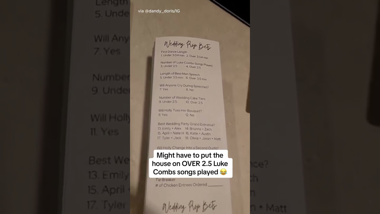 Wedding bet slips are CRAZY 😭 #sportsbetting #parlay #bettingmemes