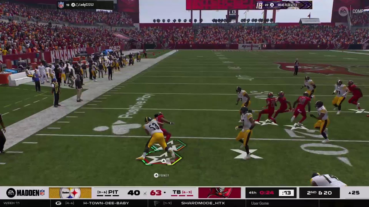 Madden NFL 26, RWH 32 User League BUCS Franchise (Week 11)