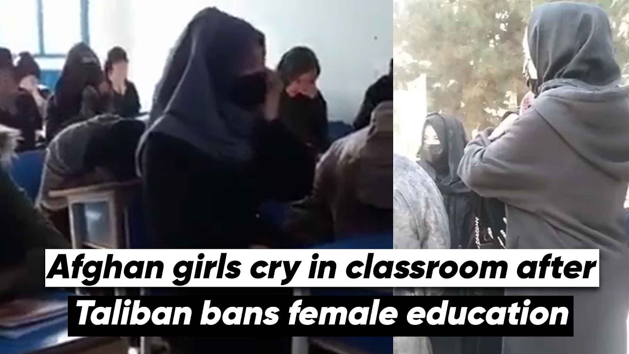 Afghan girls cry in classroom after Taliban bans female education| True Scoop News
