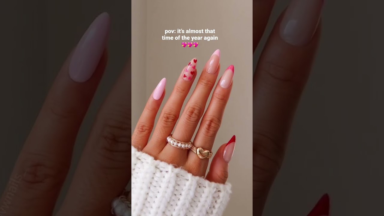 Valentine&rsquo;s Day nail art that I want to recreate in 2023. DIY gel Valentine&rsquo;s Day nails