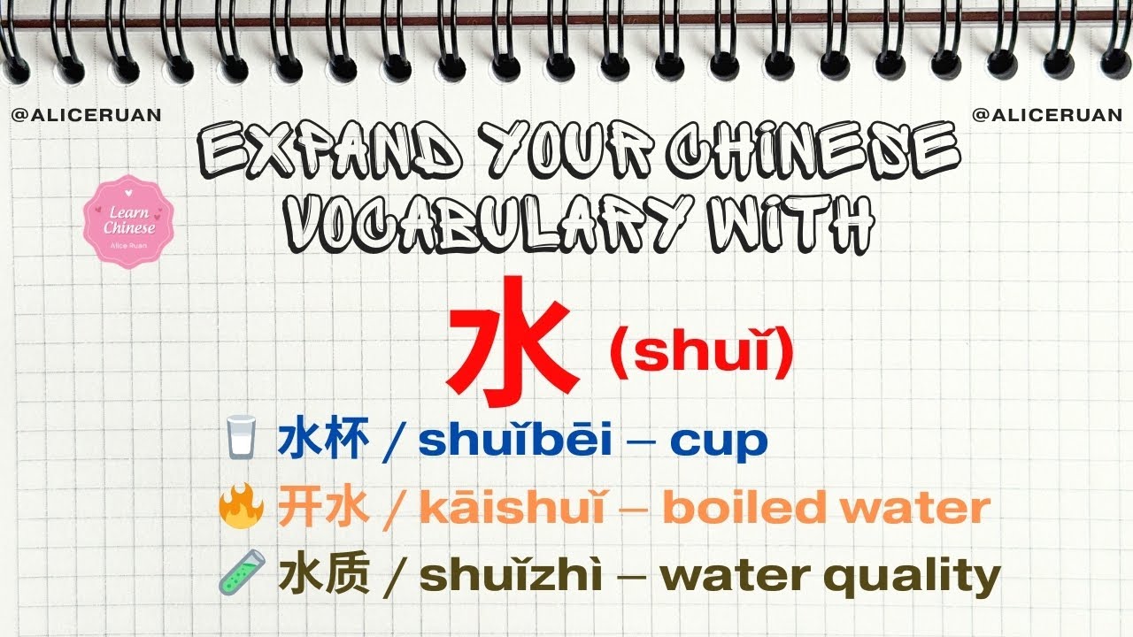 Chinese Vocabulary Expansion: 水 (shuǐ) | Learn Water Words Easily | Alice Ruan