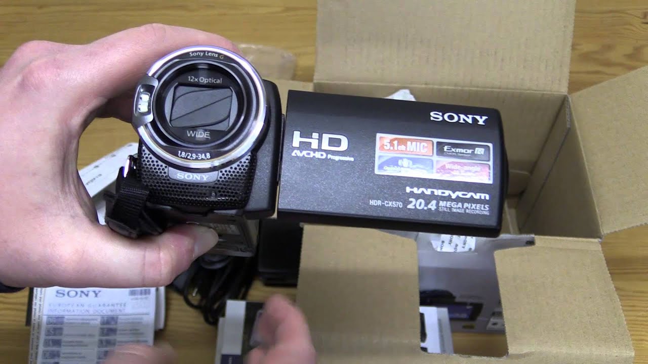 Sony HDR-CX570 Camcorder Unboxing and Overview