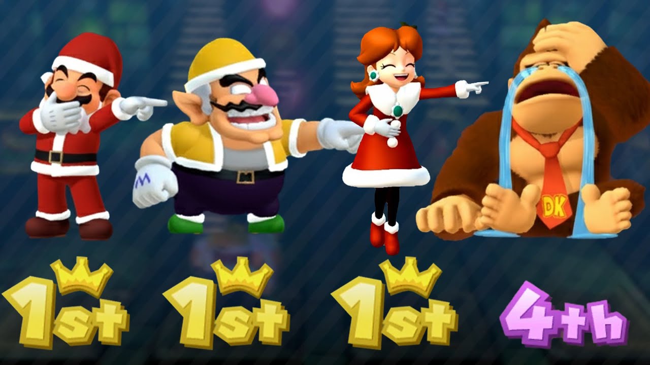 【マリオパーティ10】ミニゲームマリオVsワリオVsドンキーコングVsデイジー(最強CPU｢たつじん)