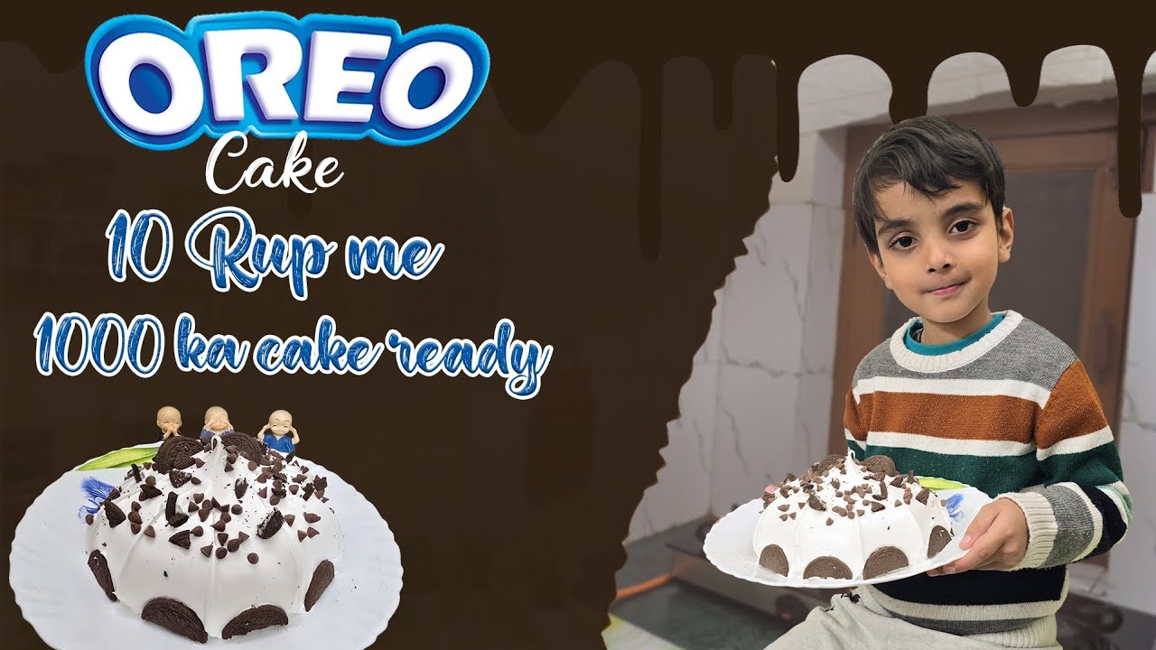 10 rp me 1000 rps ka cake ready 😍🤩#oreocake #cakerecipe #easycakerecipe #indians #vegetarian