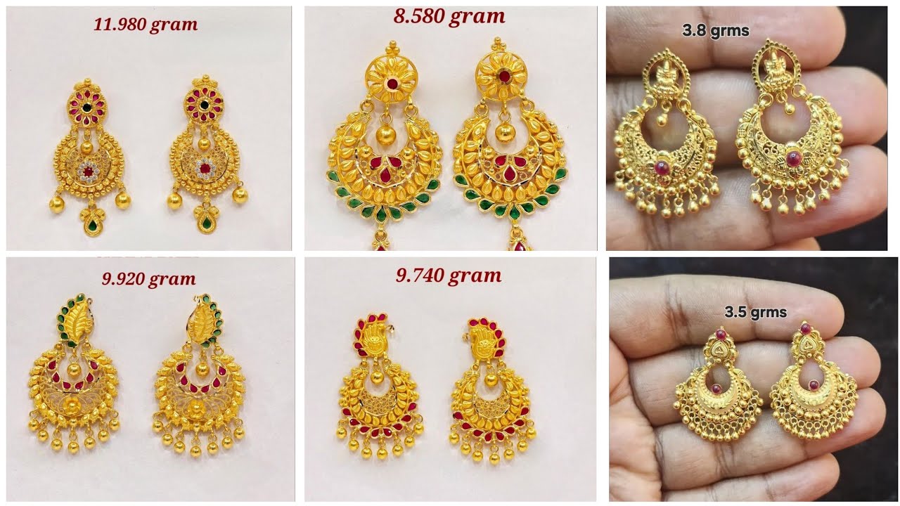 Most trending Chandbali earring designs | gold new earrings designs @TheJewelsPalace 