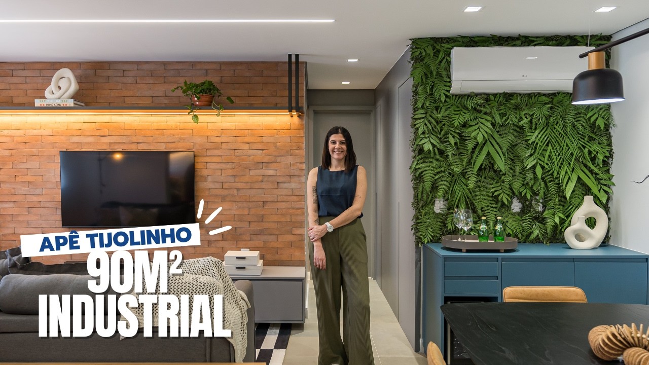 TOUR pelo APÊ INDUSTRIAL cheio de PERSONALIDADE 90M²