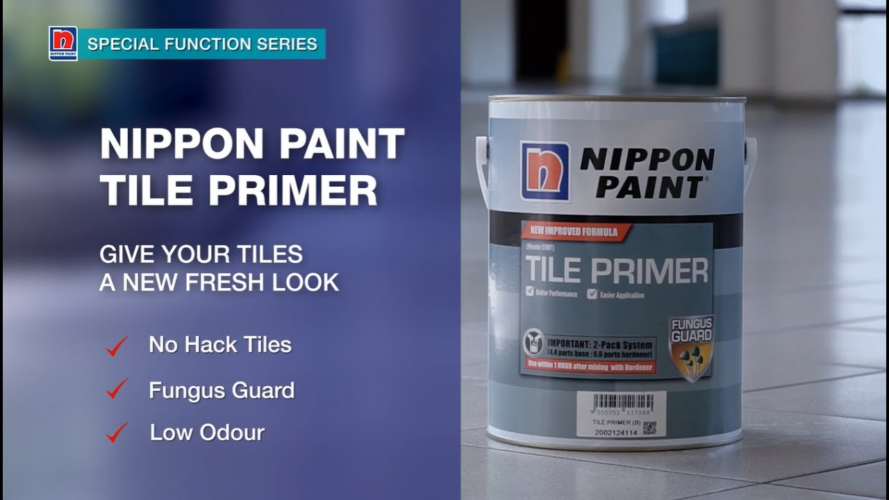 How to apply Nippon Paint Tile Primer – A Fresh New Look for Your Tiles
