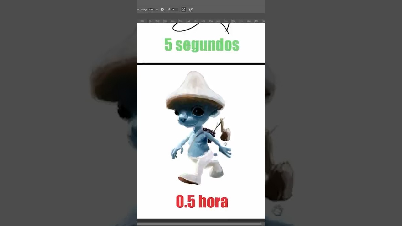 Dibujando a Smurf Cat en 5 segundos, 5 minutos, 0 5 hora y 5 semanas  #brainrot