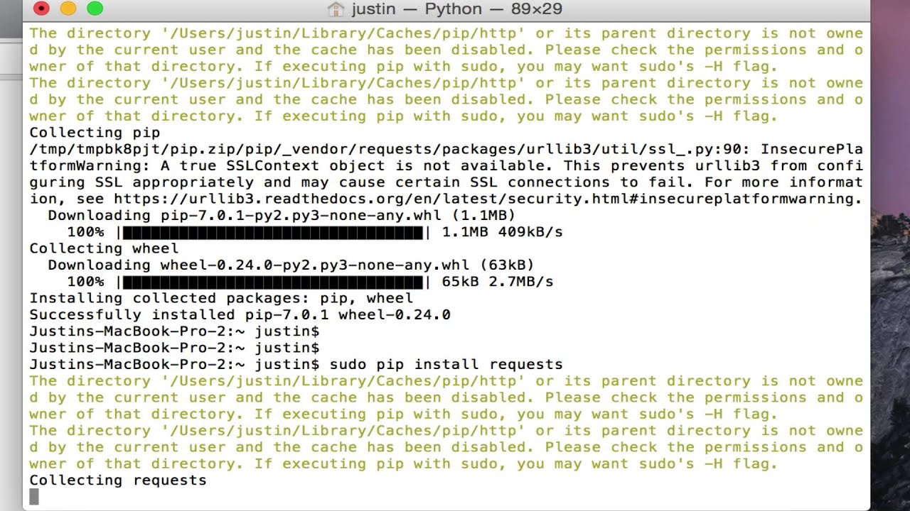 Installing Python Pip on Mac OSX